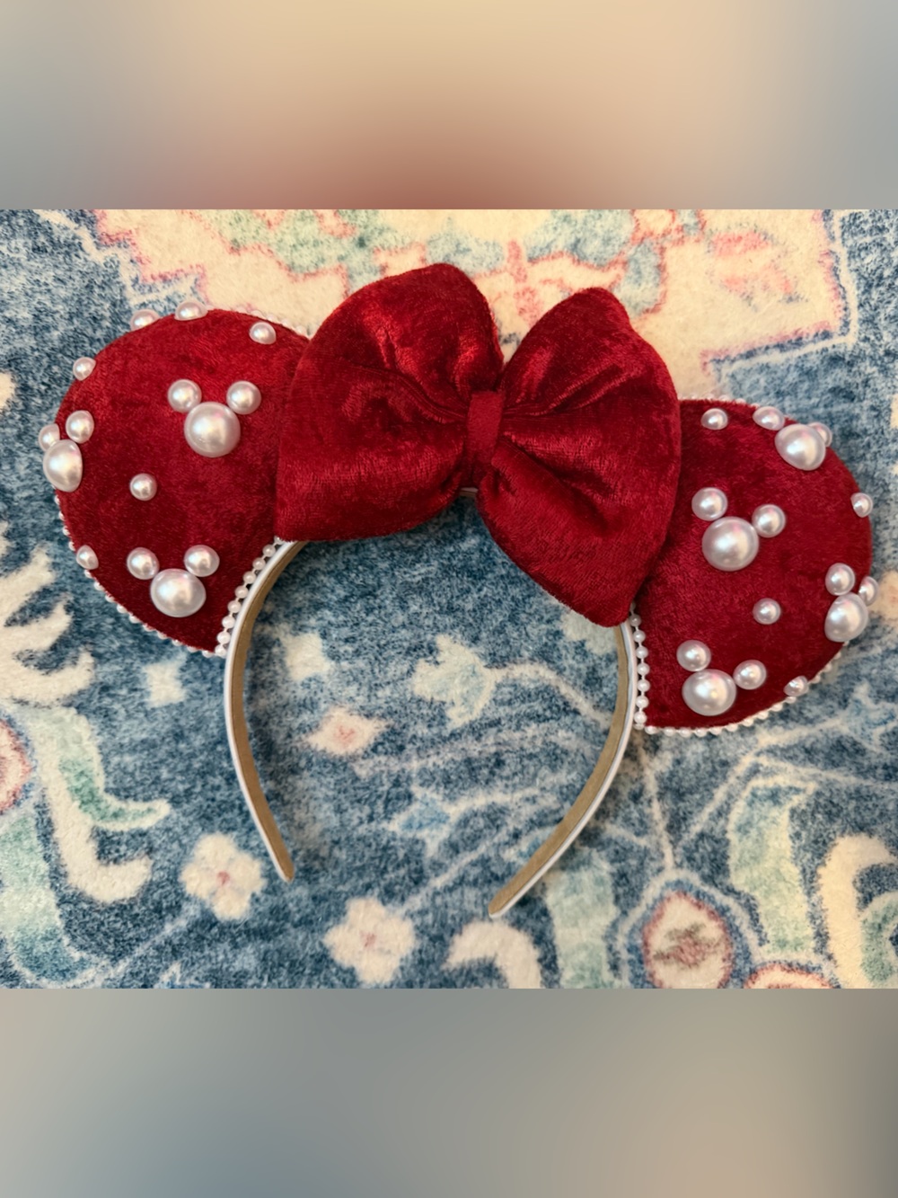 Velvet pearl Minnie Ears